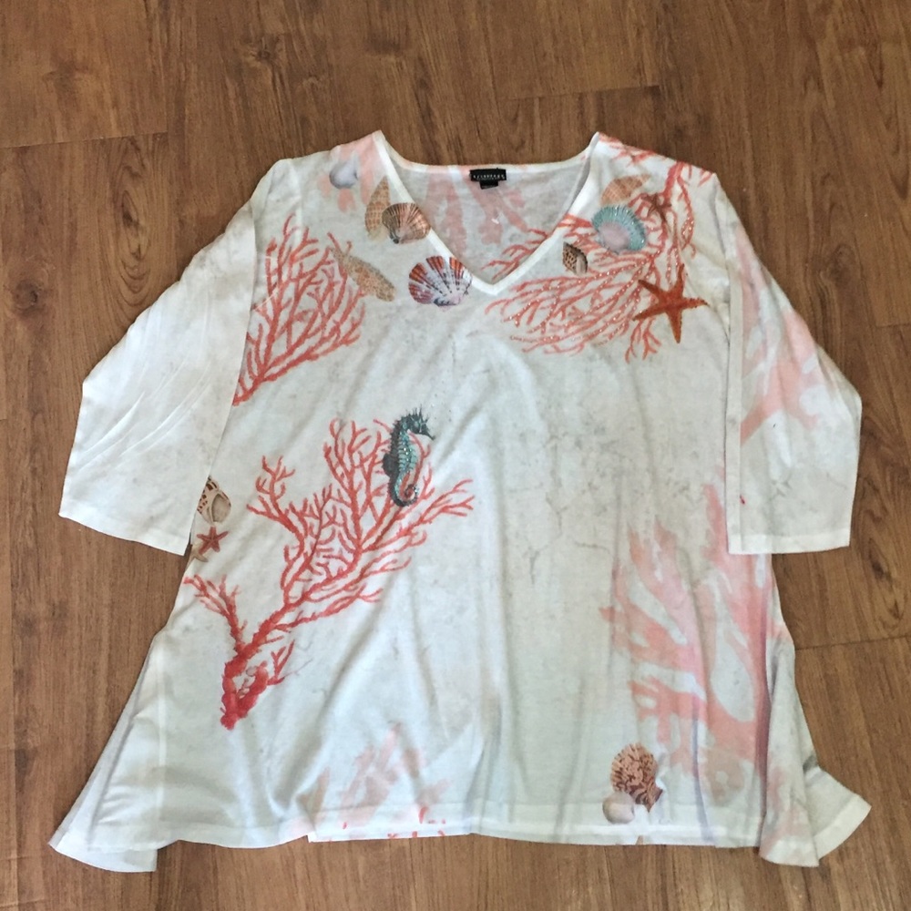 Sleeve tunic sea themed